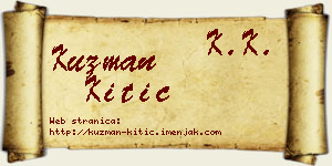 Kuzman Kitić vizit kartica
